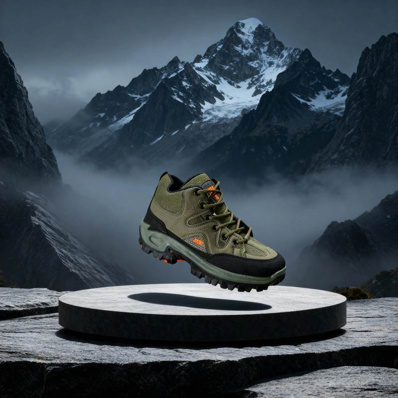 کفش Humtto کوهنوردی و پیاده‌روی سه رنگ مشکی، سبزیشمی و طوسی برای فروش عمده